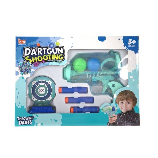 1PC Transparent Dart Shooting Gun With Plastci Ball Bullet