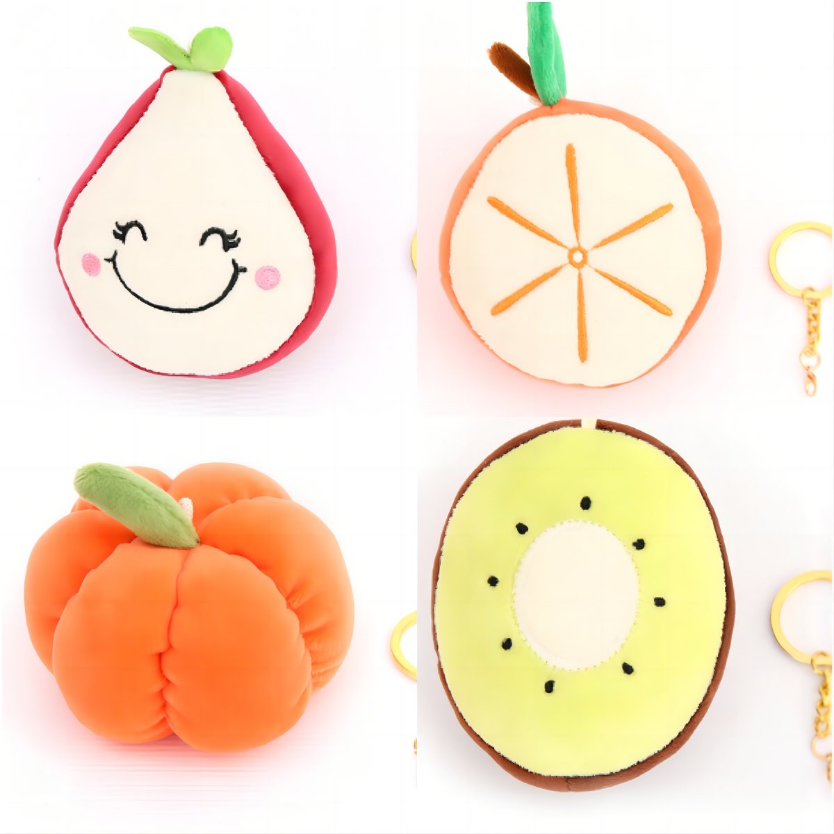 Fruit And Vegetable Plush Keychain (2)