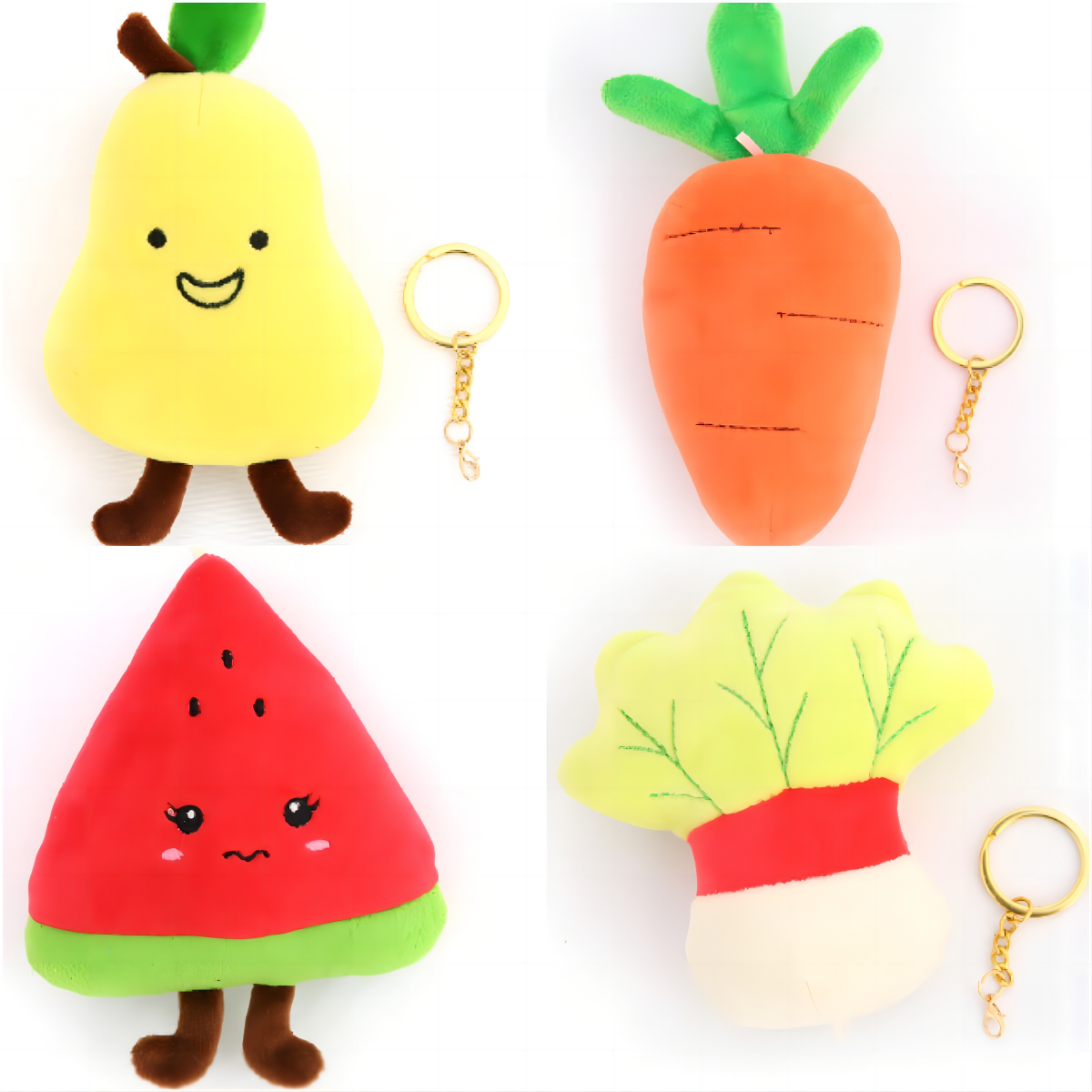 Fruit And Vegetable Plush Keychain (4)