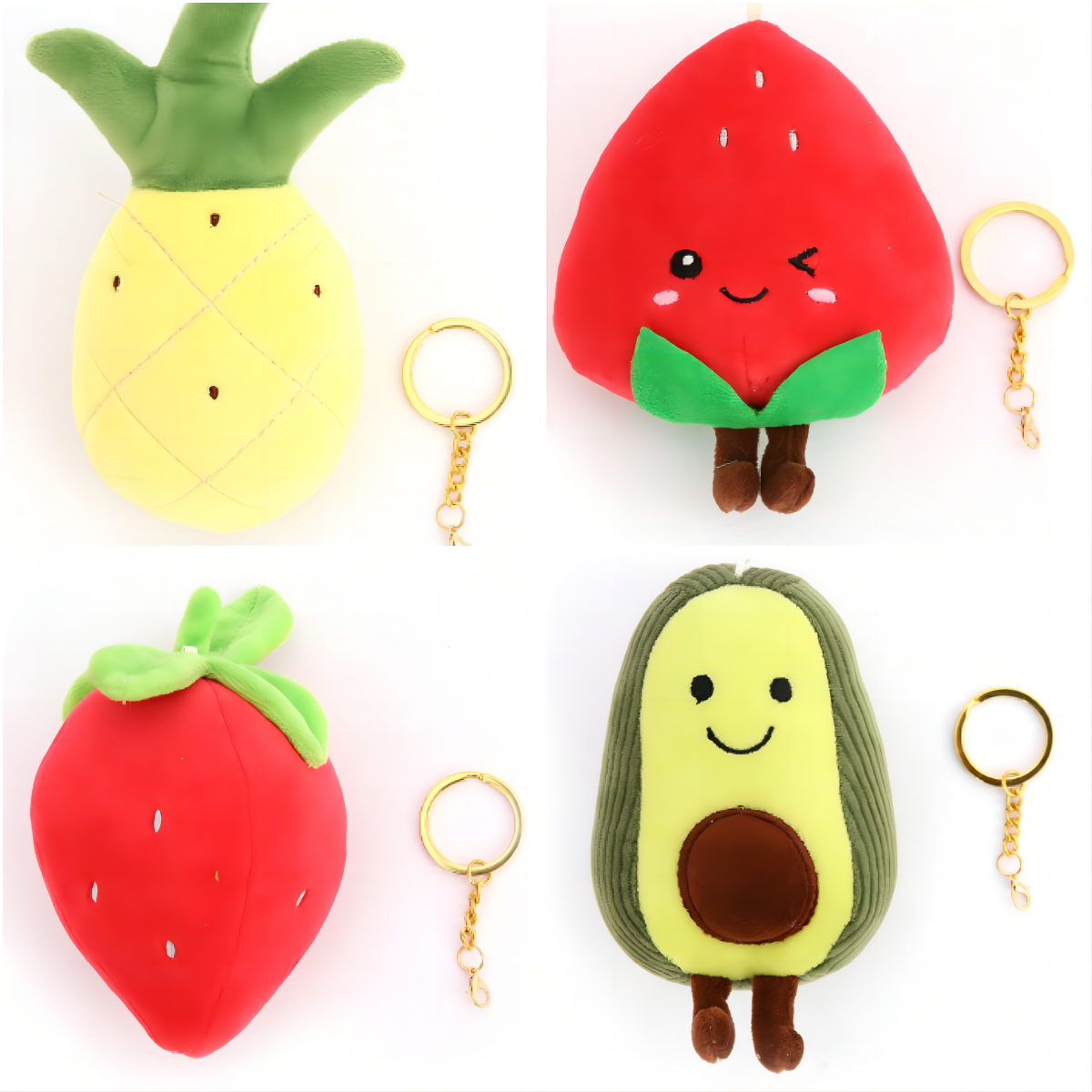 Fruit And Vegetable Plush Keychain (5)