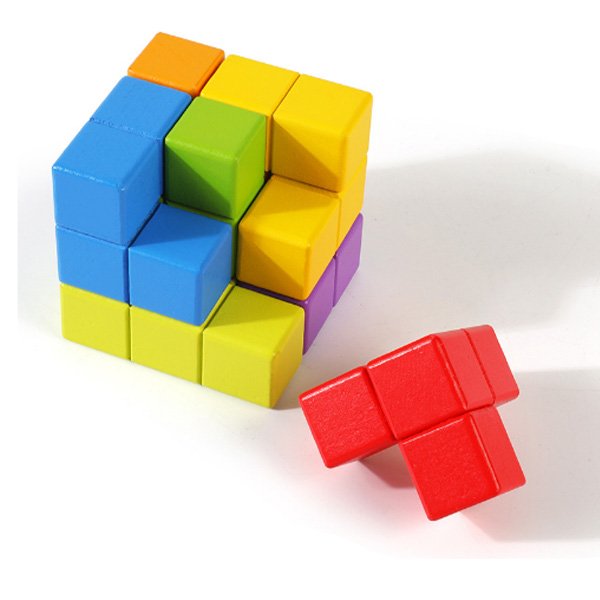 2CM/3CM Colorful Wooden Square Building Block