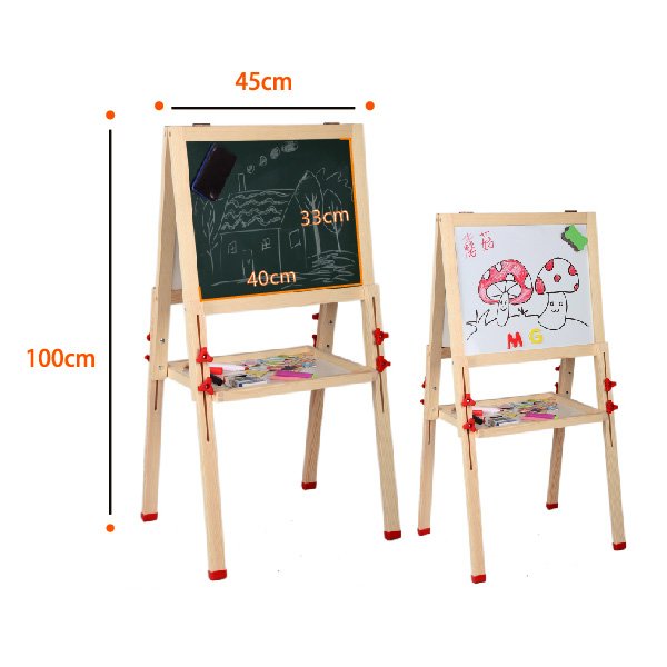 1 Pc Steady Wooden Standing Drawing Blackboard