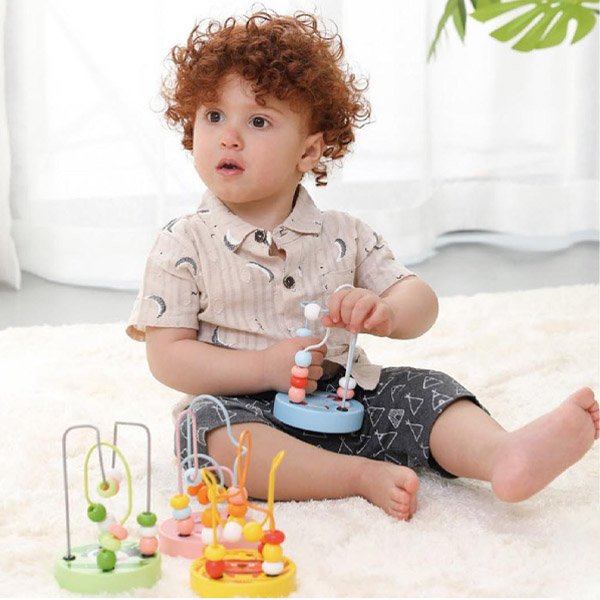Hot Selling Educational Wooden Beads Maze Toys