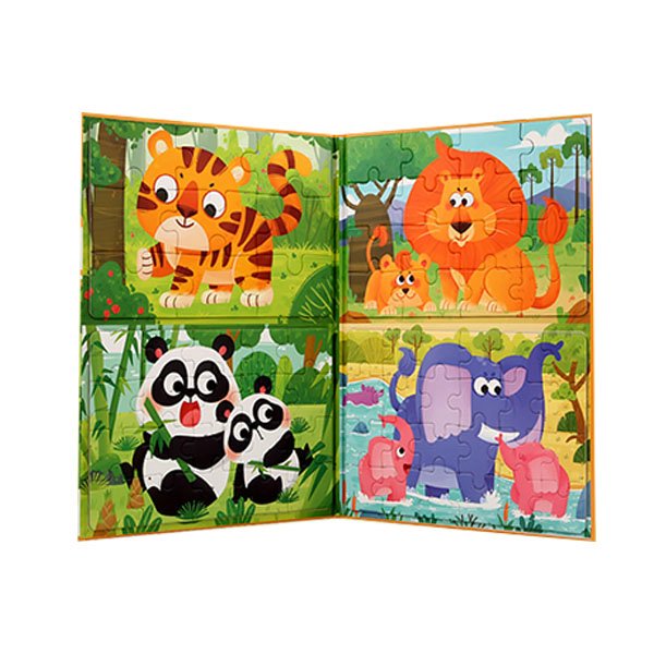 1 Set Educational Animal Wooden Puzzle Book