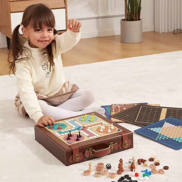 12 in 1 Multipurpose Wooden Chess Board Toys