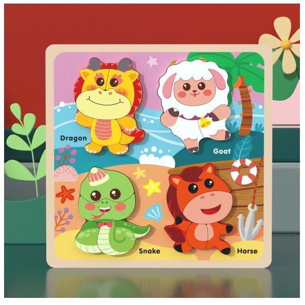 Wooden puzzle toys (4)