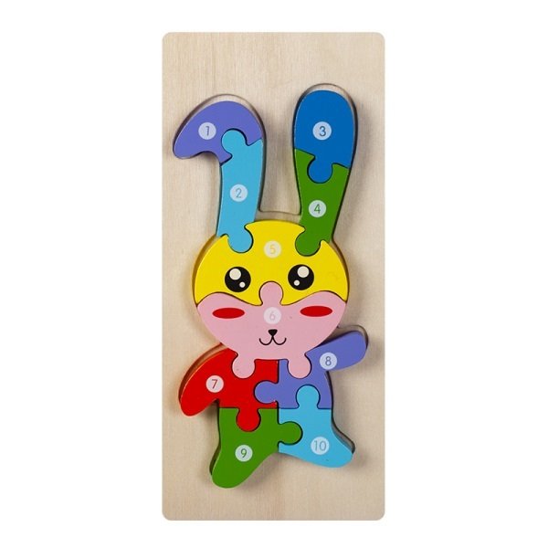 Wooden Number Puzzle Toys 2