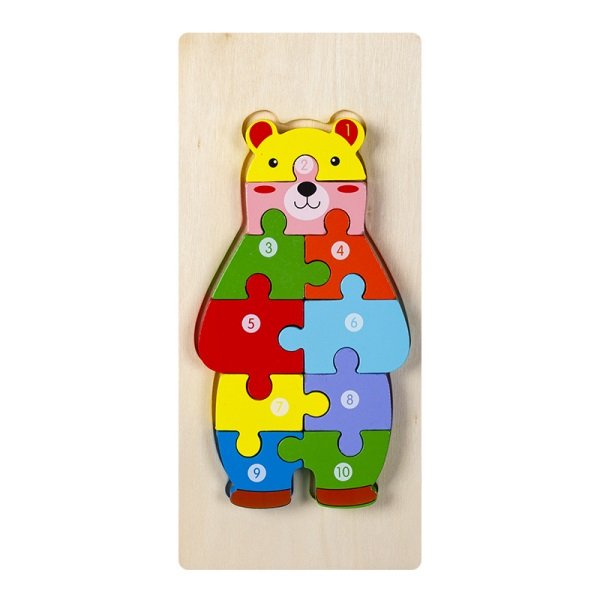 Wooden Number Puzzle Toys 3