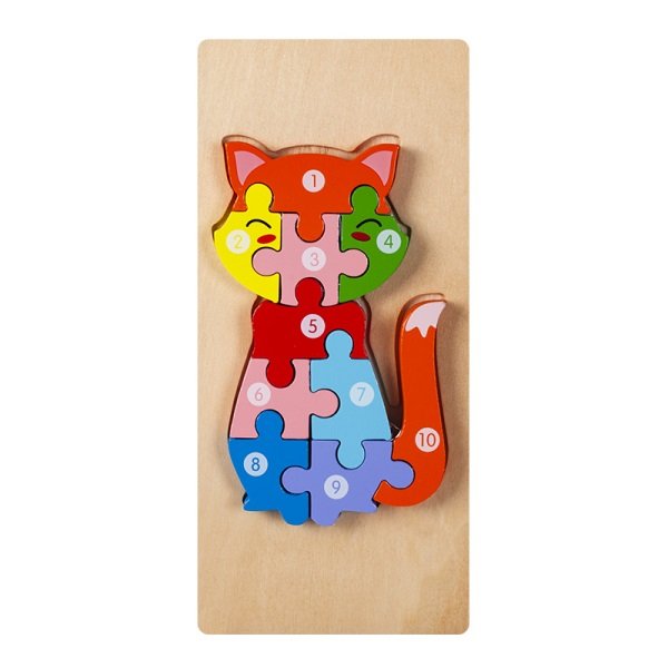 Wooden Number Puzzle Toys 4