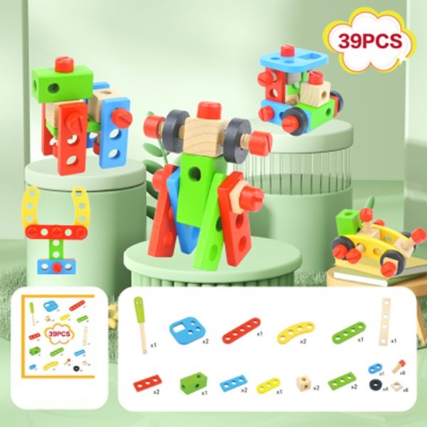 Wooden Nut Building Blocks toys