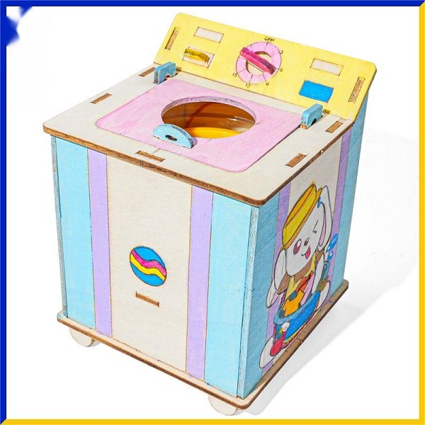 Wooden laundry machine