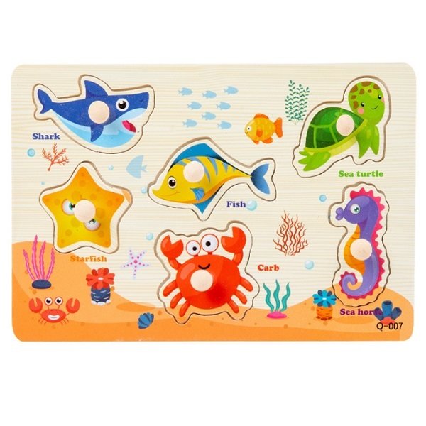 Wooden Animal Grappling board toys (3)