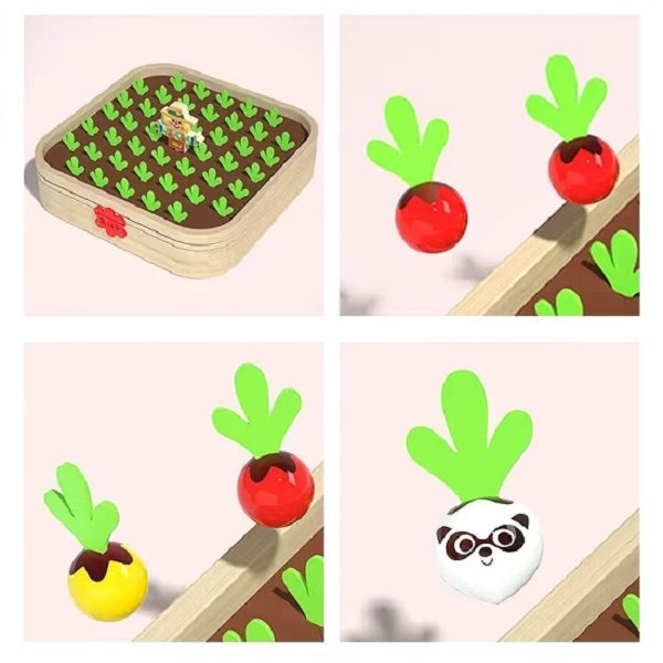 Wooden Farm Pulling Radish Game (1)