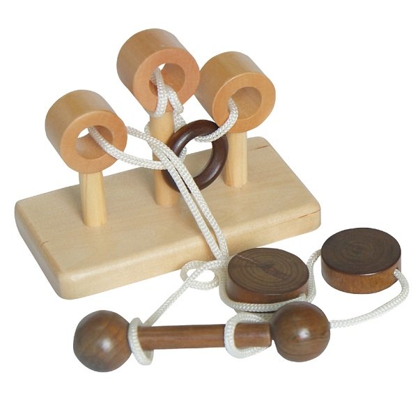 Three Holes Unknot Wooden Puzzle Toys