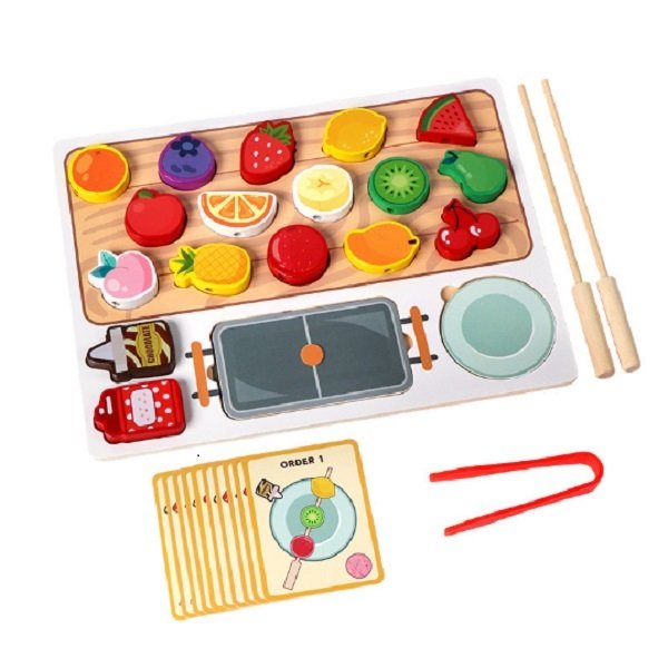 Fruit and Vegetable Barbeque Wooden Playhouse Toys