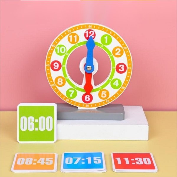 Wooden clock game